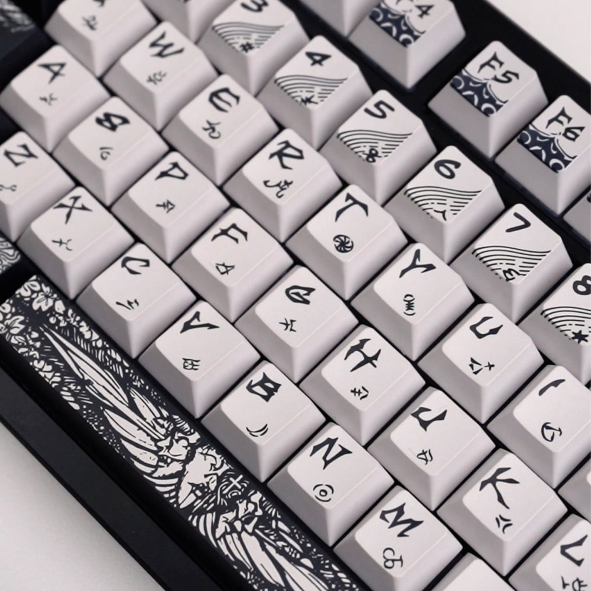 Fallen Ange Windcap PBT Dye-Sublimated - ANSI Keycap Set - Cherry Profile