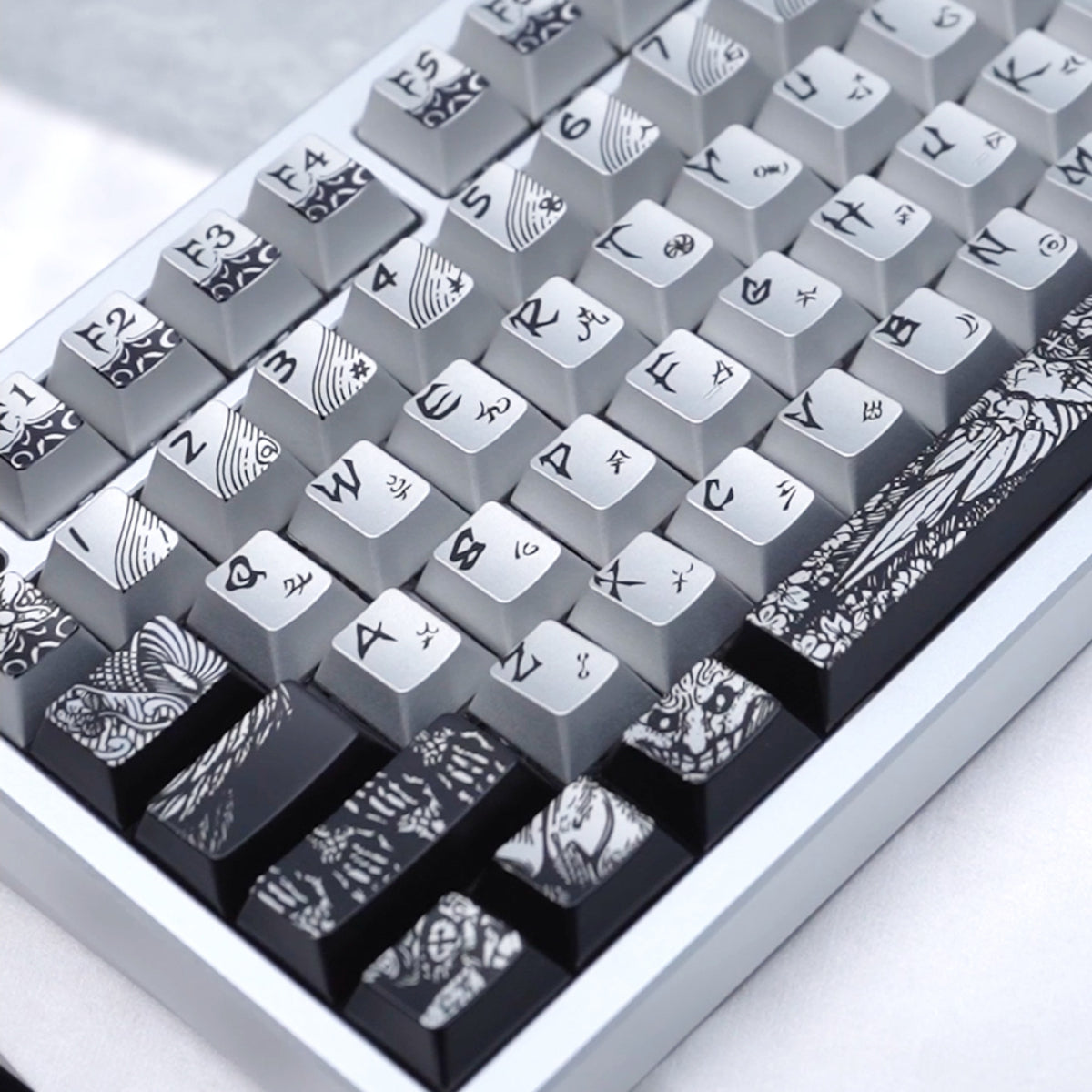 Fallen Ange Windcap PBT Dye-Sublimated - ANSI Keycap Set - Cherry Profile