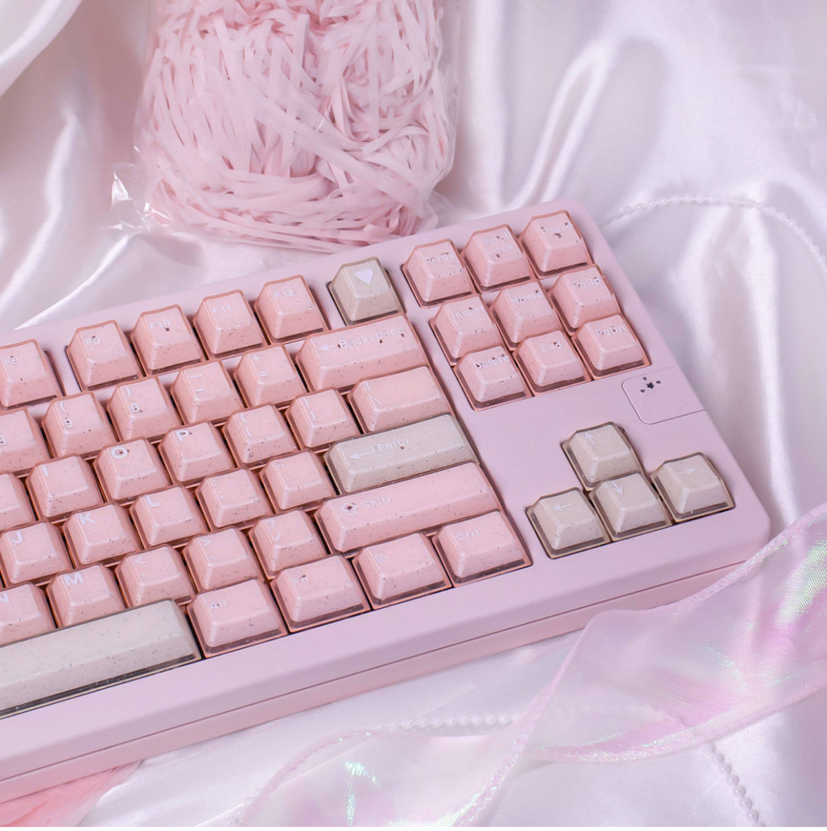 Glitter Jade Transparent - ISO/ANSI Keycap Set - Cherry Profile