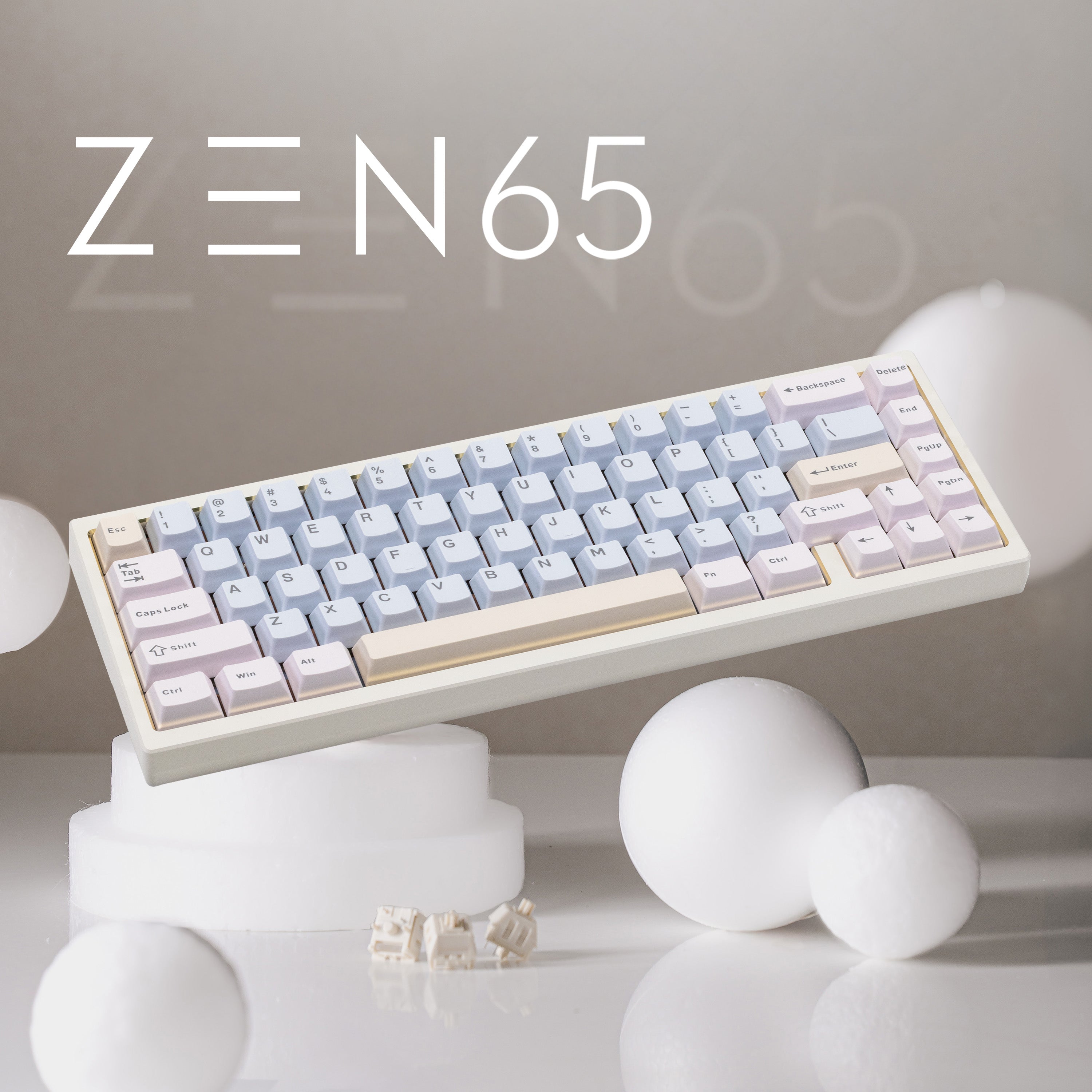 Wobkey - ZEN 65 Quick-Release Tri-Mode Mechanical Keyboard