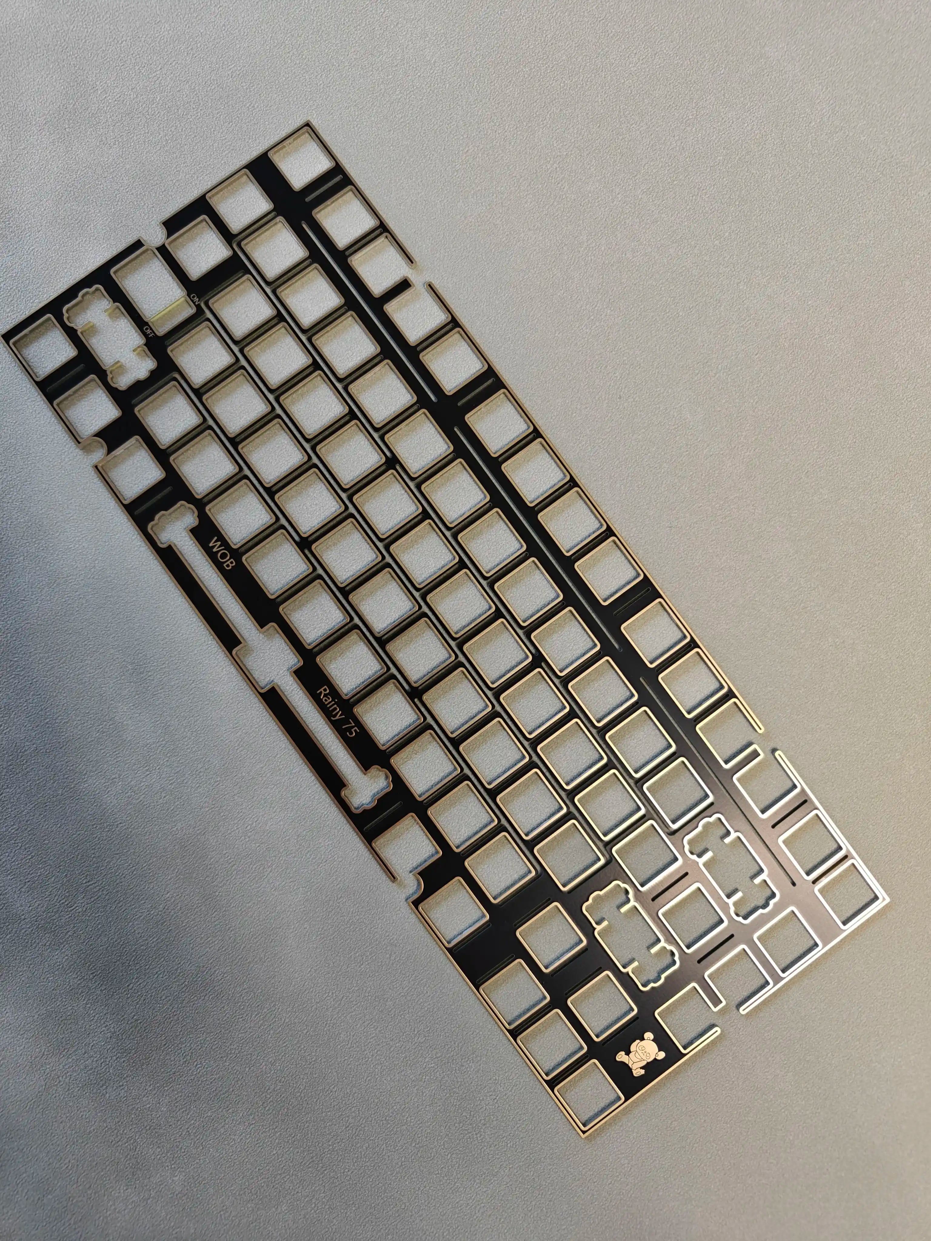 Rainy75 - FR4 Gold-Plated Positioning Plate