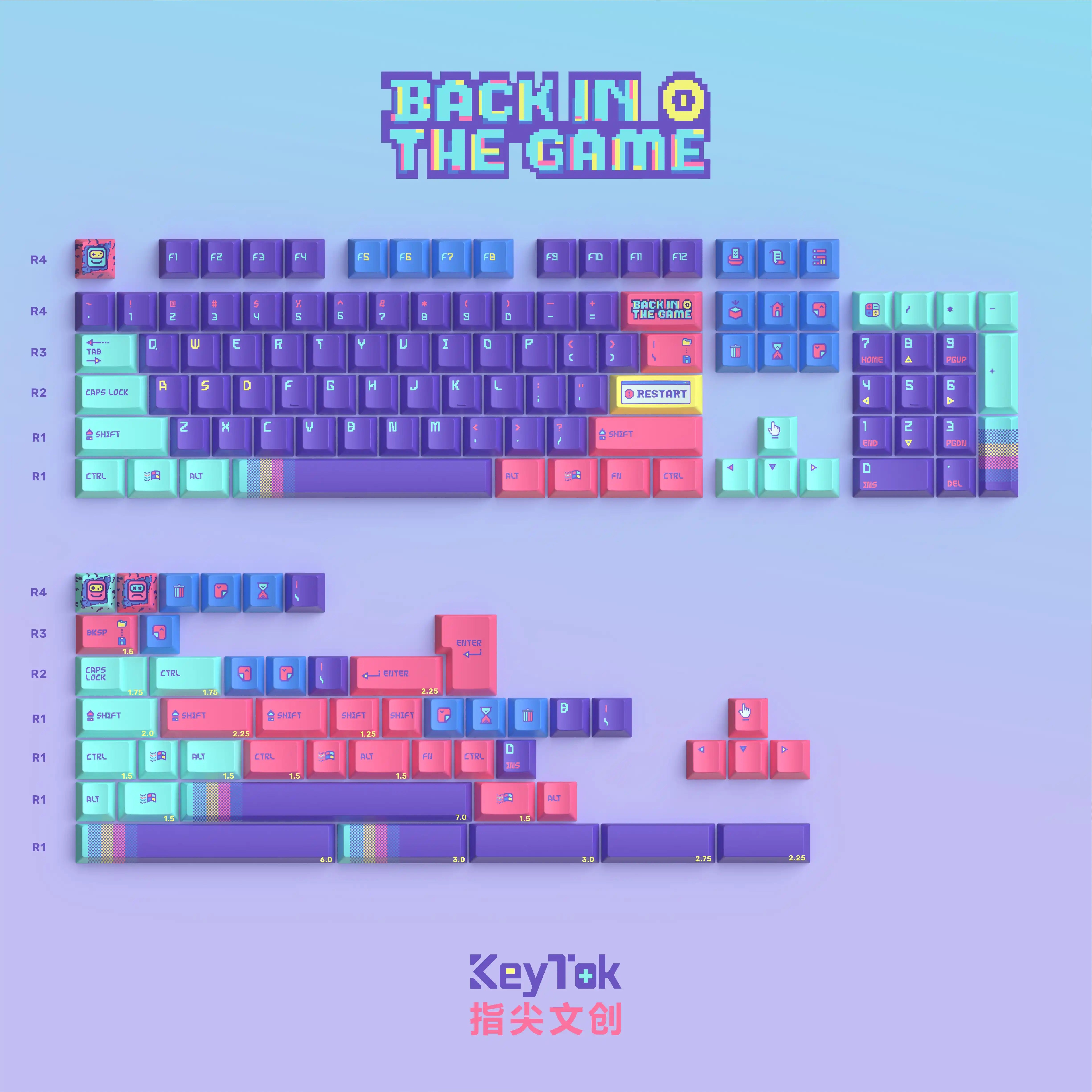 Keytok - Cherry Back in the Game Keycap Set
