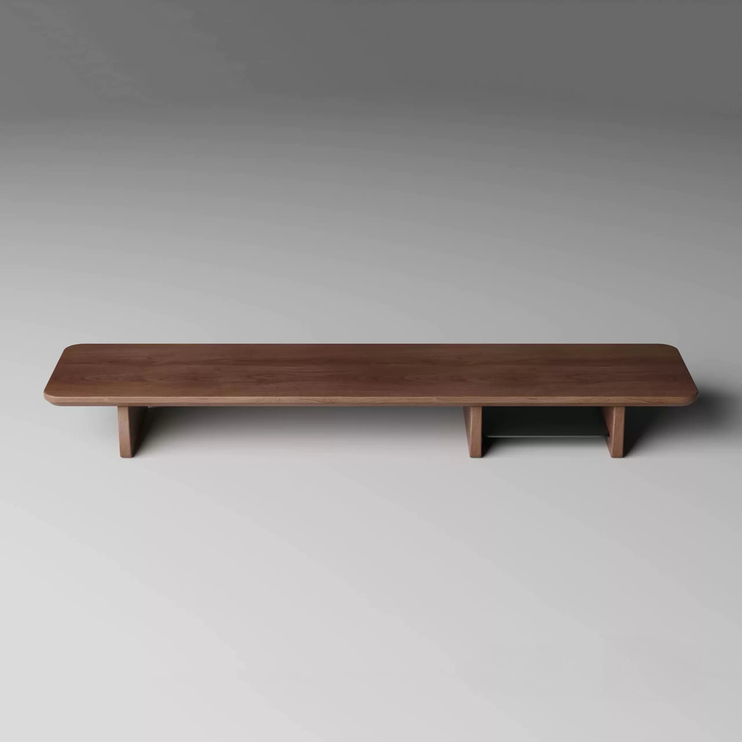 BBS – Black Walnut Wood Heightened Shelf – Desktop Monitor and Laptop Riser