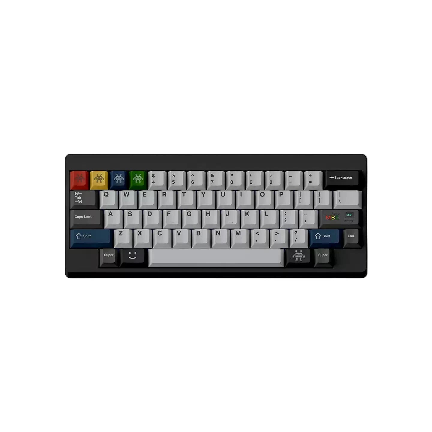 FBB -  550 Gray Retro PBT Keycap Set 145-Key - ANSI/ISO