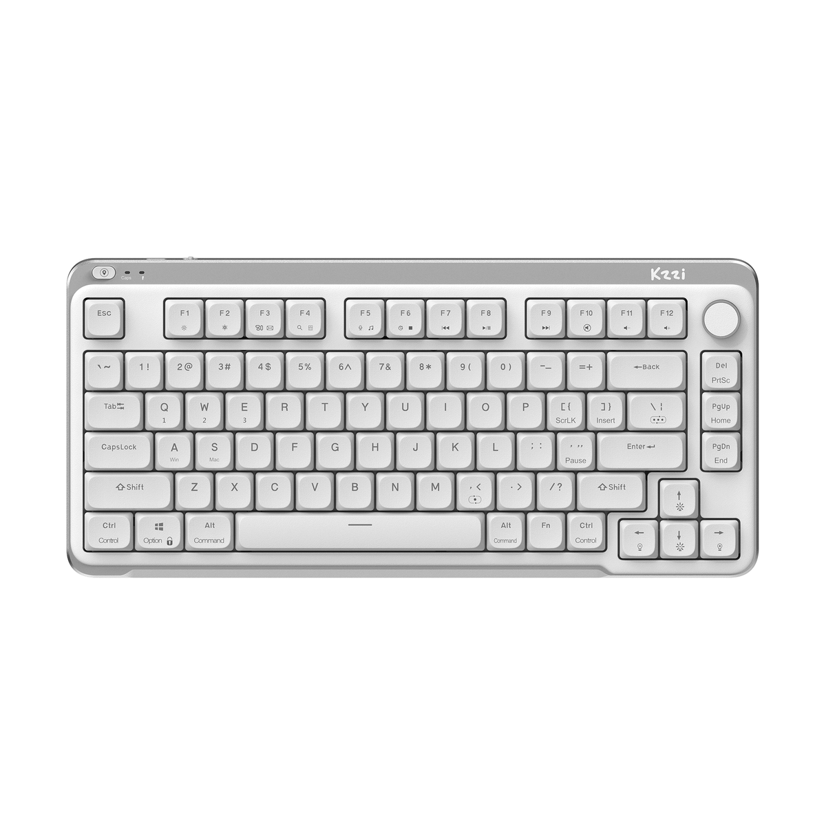 【使用時間少】 Kzzi I75 V2 ロープロファイルキーボード グレー KZZI i75v2 Low-Profile Mechanical Keyboard – 75% Tri-Mode – OZO