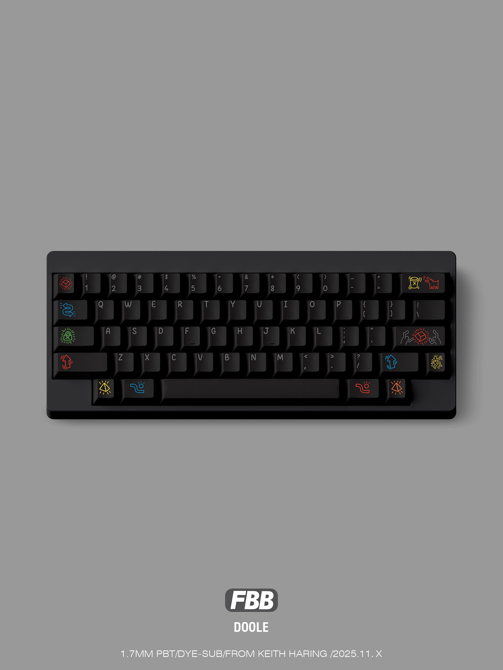 FBB - Graffiti Series Dark & White Original Keycap Set