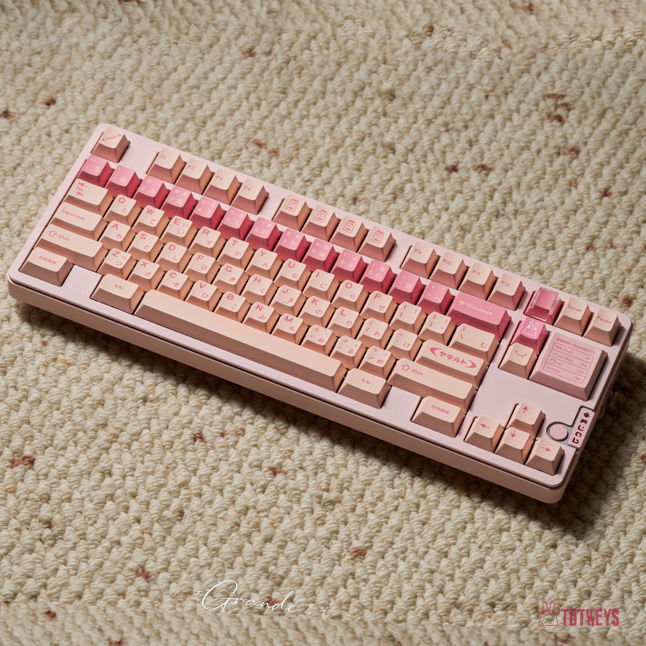 TUTKEYS - Yakeylt Peach PBT Cherry Profile ANSI/ISO Keycap Set
