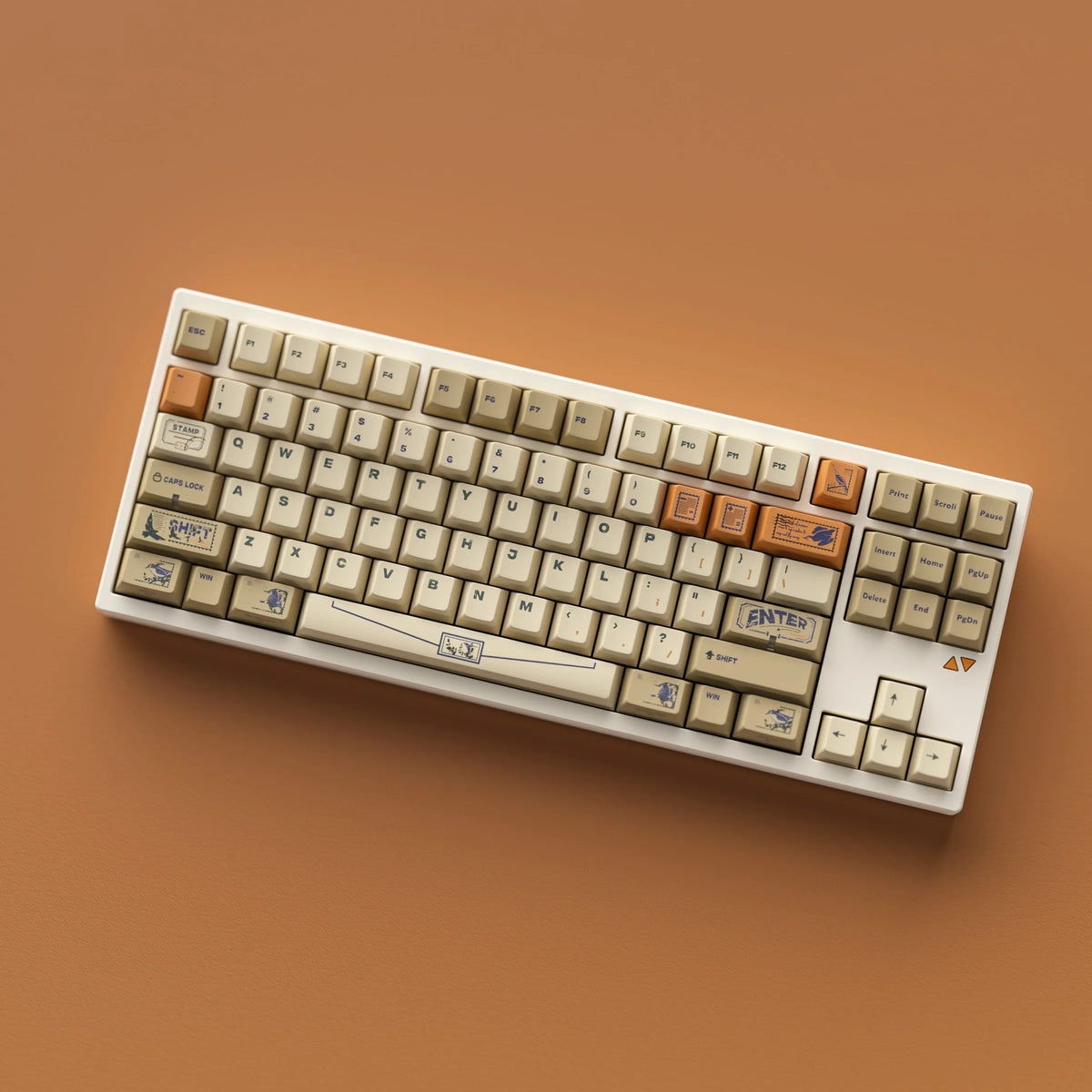 ALOHAKB - Juego de teclas Stamp R2 con perfil Cherry y tecnología PBT de sublimación de tinta