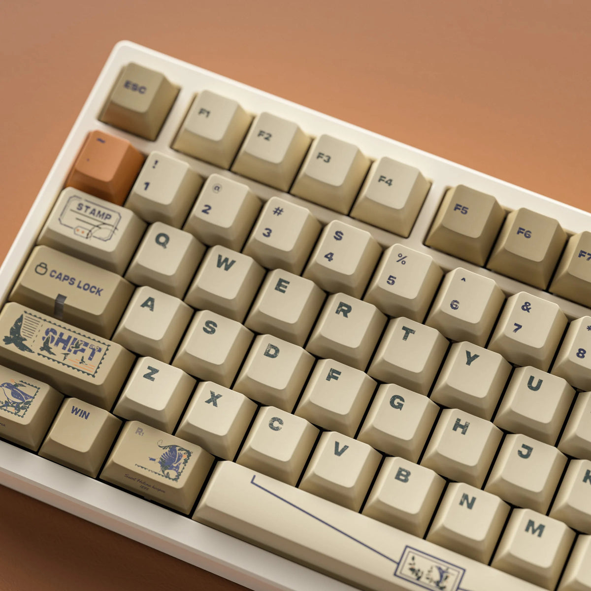 ALOHAKB - Juego de teclas Stamp R2 con perfil Cherry y tecnología PBT de sublimación de tinta