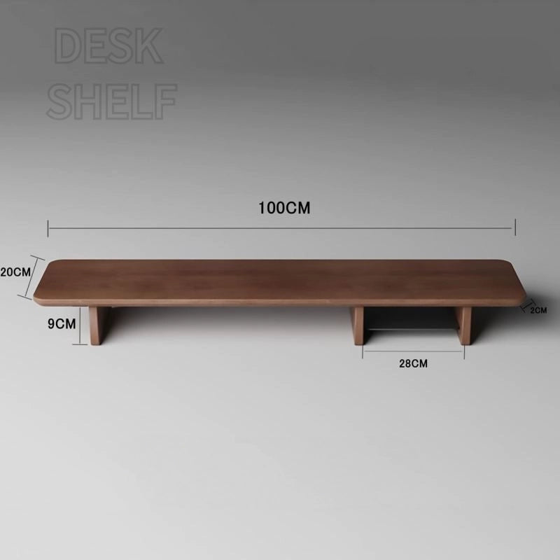 BBS – Black Walnut Wood Heightened Shelf – Desktop Monitor and Laptop Riser