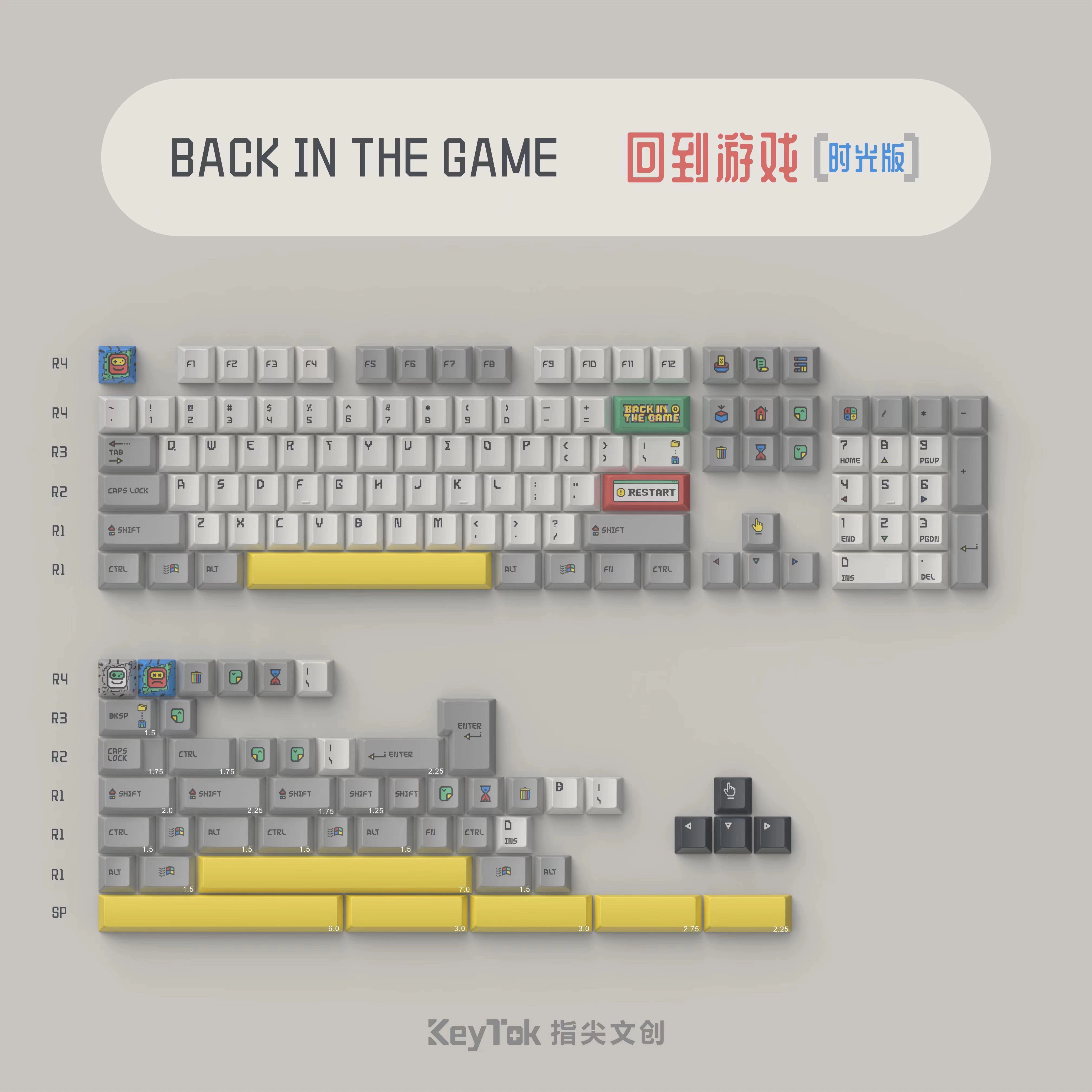Keytok - Cherry Back in the Game Keycap Set