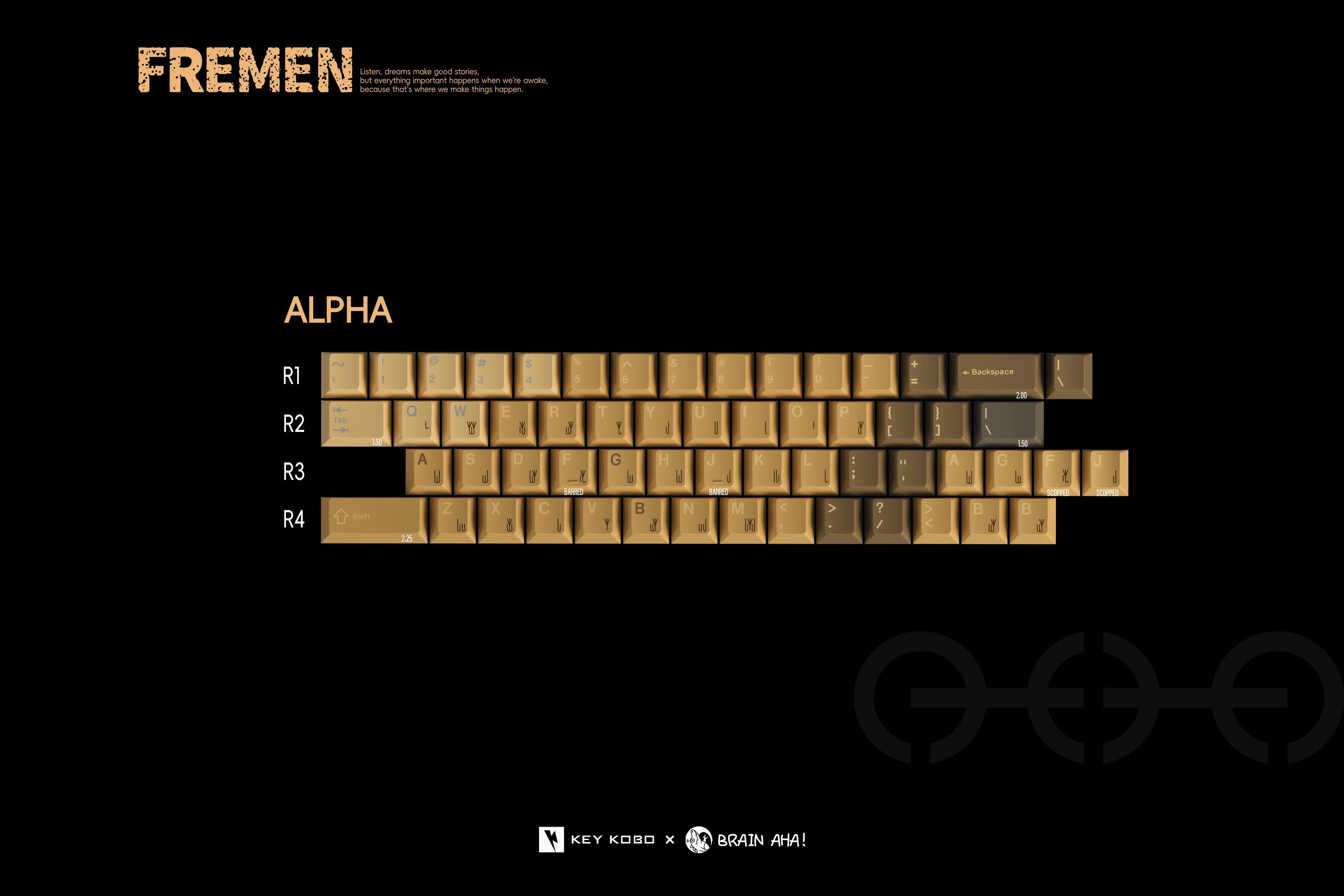 Keykobo - Fremen ABS Double-Shot ANSI/ISO Keycap Set