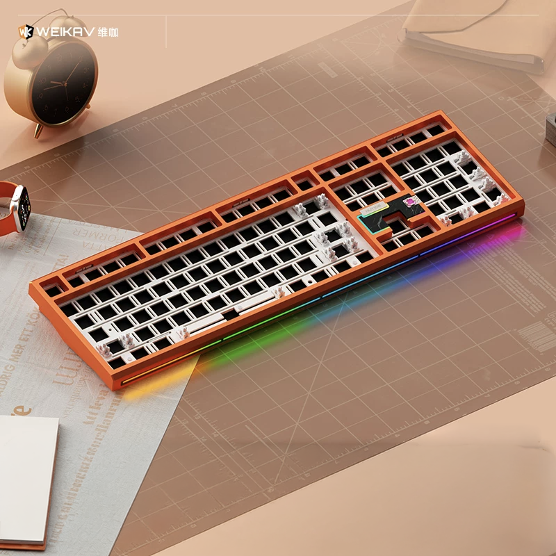 Weikav - NUT108 Mechanische kabellose Full-Size-Tastatur aus Aluminium