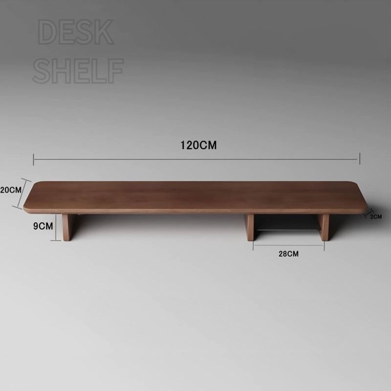 BBS – Black Walnut Wood Heightened Shelf – Desktop Monitor and Laptop Riser