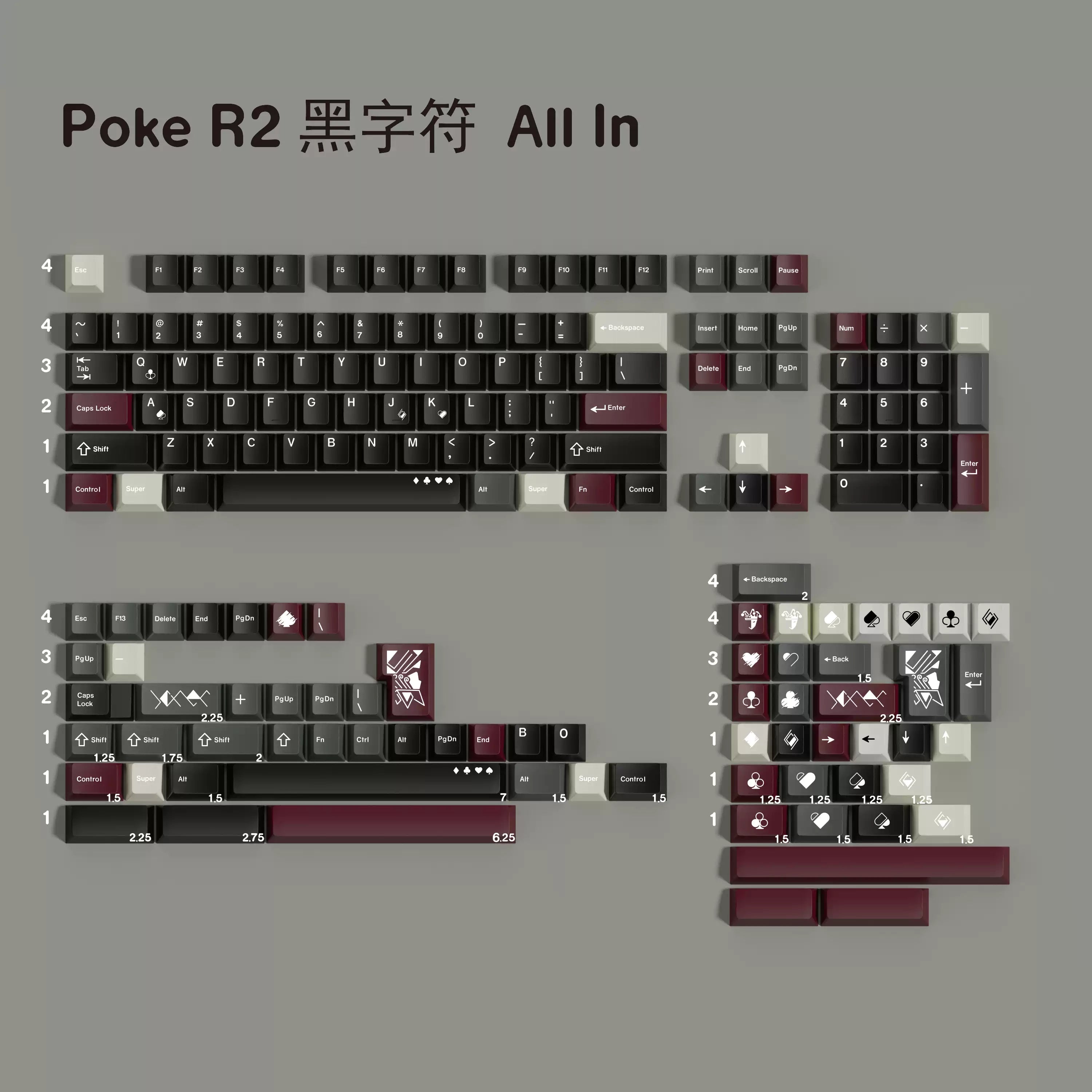 MWK Poker R2 Keycap Set