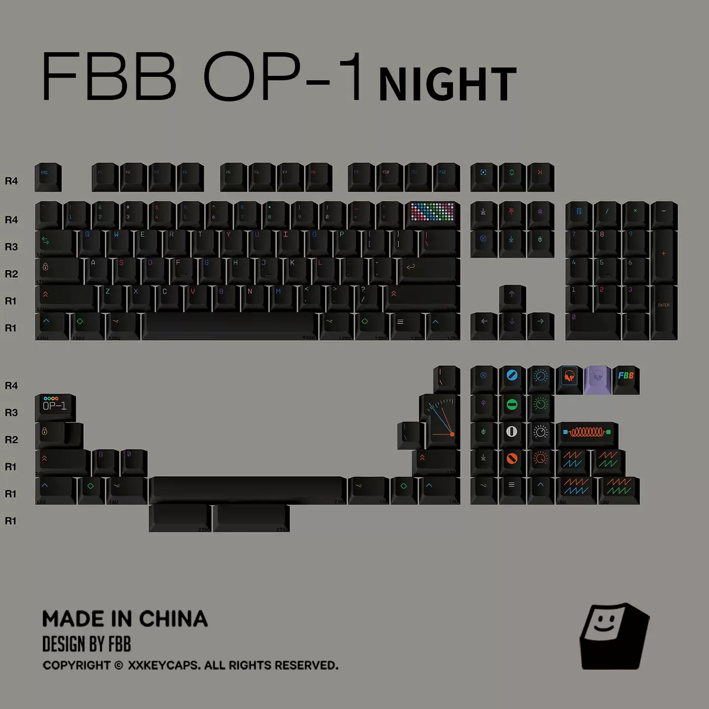 FBB - OP-1 Designer Minimalist PBT ANSI/ISO Keycap Set