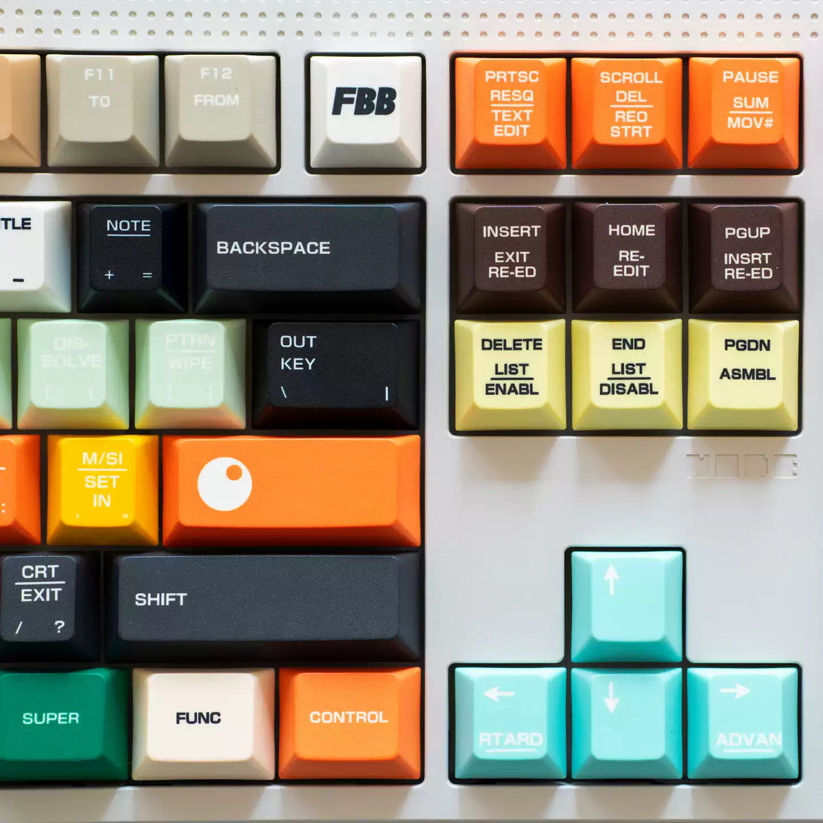 FBB – Retro CMX 3500 PBT Tasten-Set für ISO/ANSI (Fünf-Seiten-Gravur)
