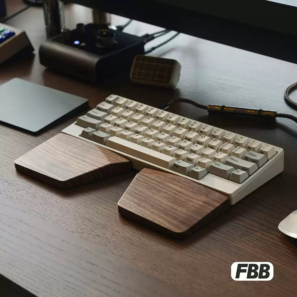 FBB - Black Walnut Split Ergonomic Keyboard Wrist Rest