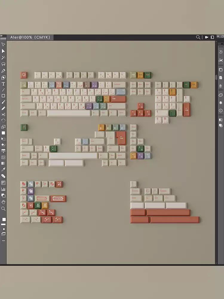 TUTKEYS - ALER PBT Dye-Sublimated ANSI/ISO Keycap Set