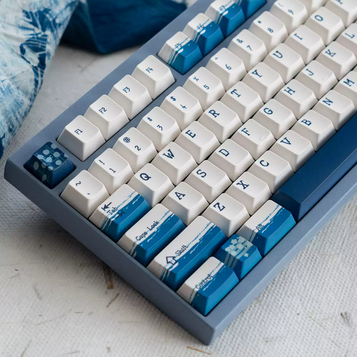 FBB – Tastenkappenset „Chinese Style Tie-Dye“ aus PBT für ANSI/ISO