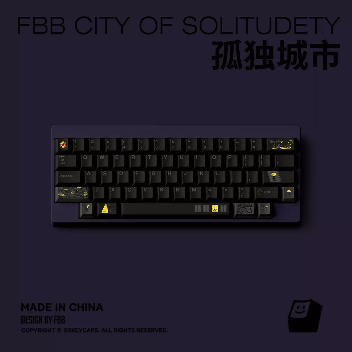 FBB – Lonely City PBT Tastenkappen-Set ANSI/ISO