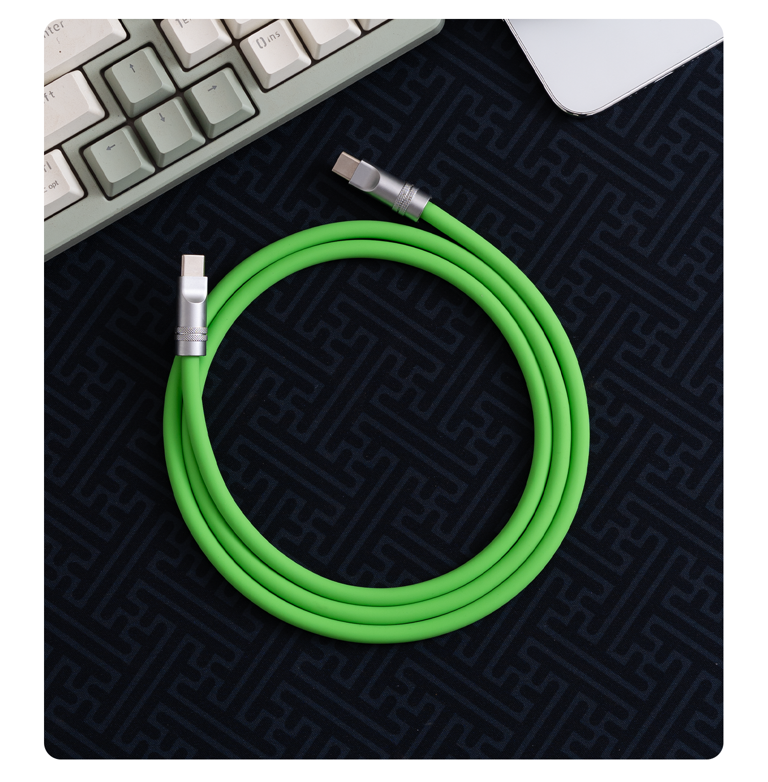 240W Custom Dual Type-C Silicone Cable