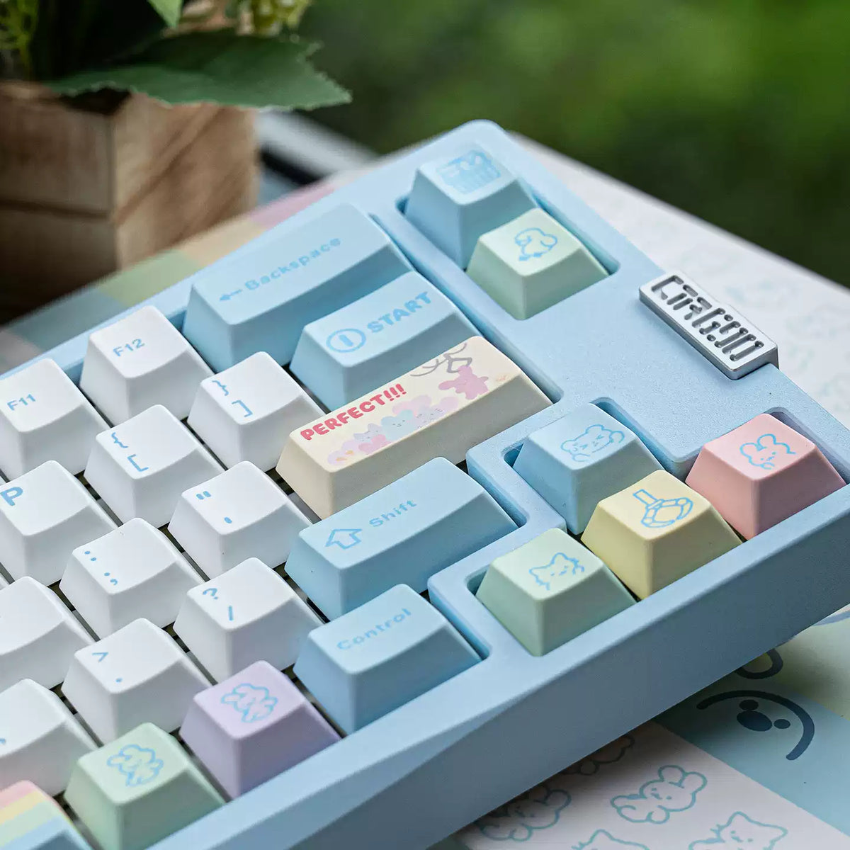 FBB - Set de teclas PBT bonitas ANSI/ISO para UFO Catcher