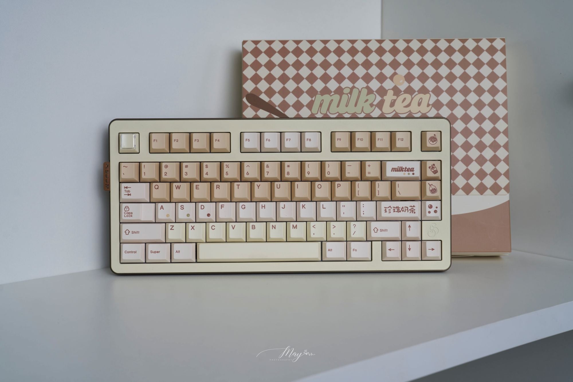 Qwertykeys - Pearl Milk Tea Keycap Set