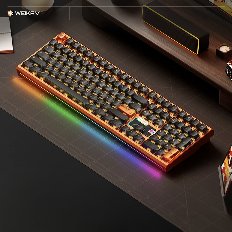 Weikav - NUT108 Mechanische kabellose Full-Size-Tastatur aus Aluminium