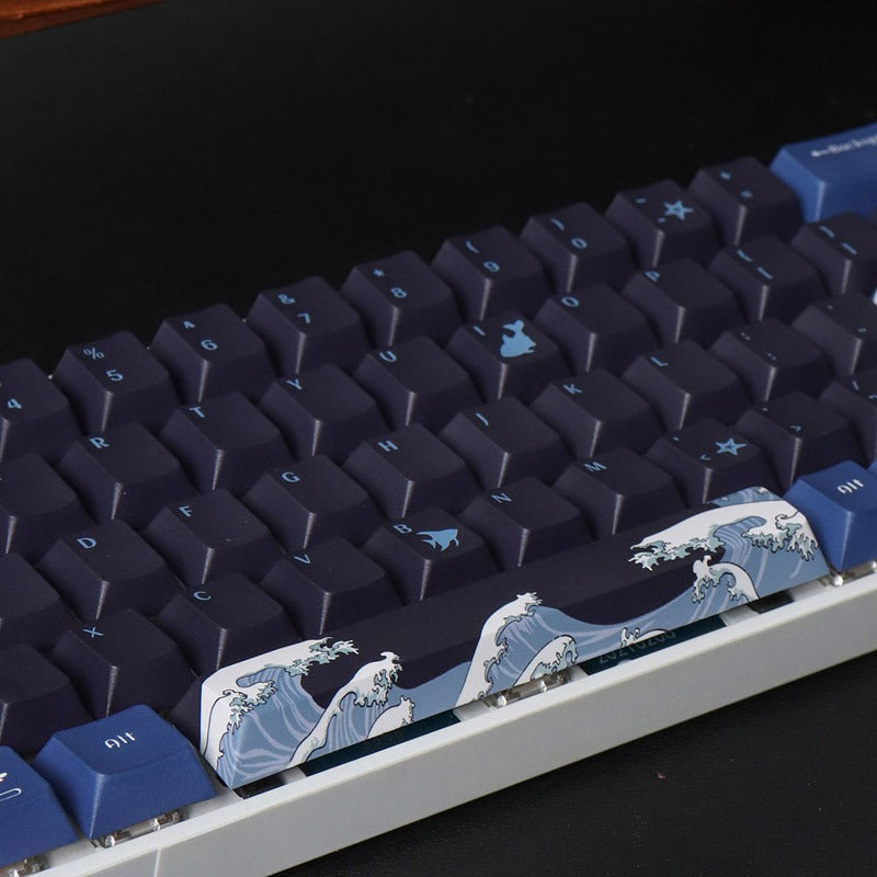 Schwarzes Korallenmeer (Ukiyo) – 78 Cherry ANSI-Tastenkappen-Set