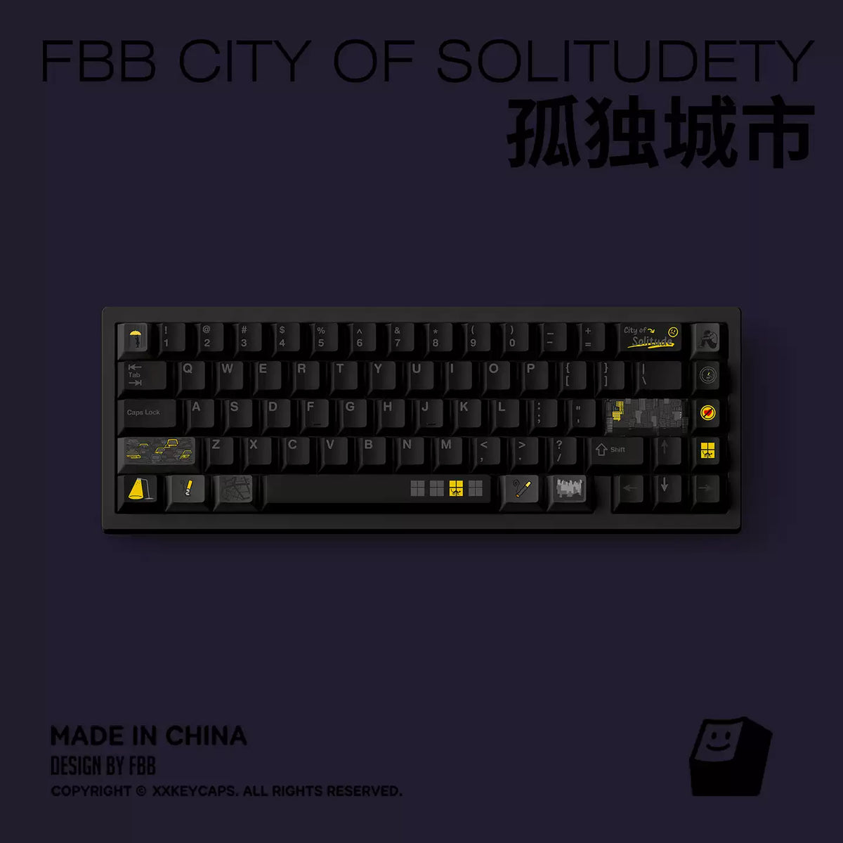 FBB – Lonely City PBT Tastenkappen-Set ANSI/ISO