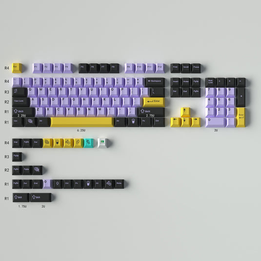 TARO - 130-Key Doubleshot PBT ANSI/ISO Keycap Set