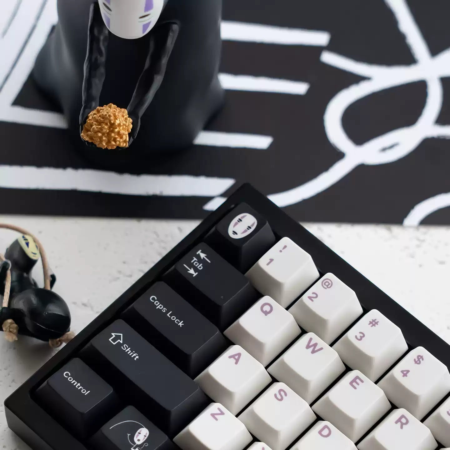 FBB - Faceless Man Black and White ANSI/ISO Keycap Set