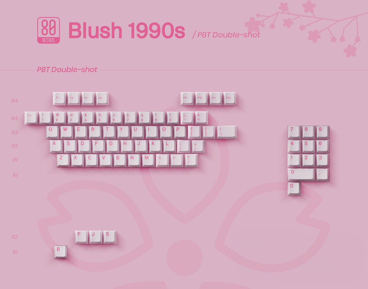 80Retros – Blush 1990er-Tastenkappenset