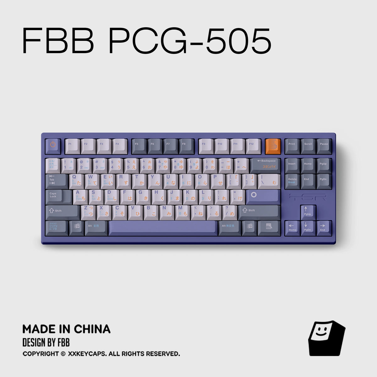 FBB – PGC 505 Retro Lavender PBT-Tastenkappen-Set – 140 Tasten ANSI/ISO