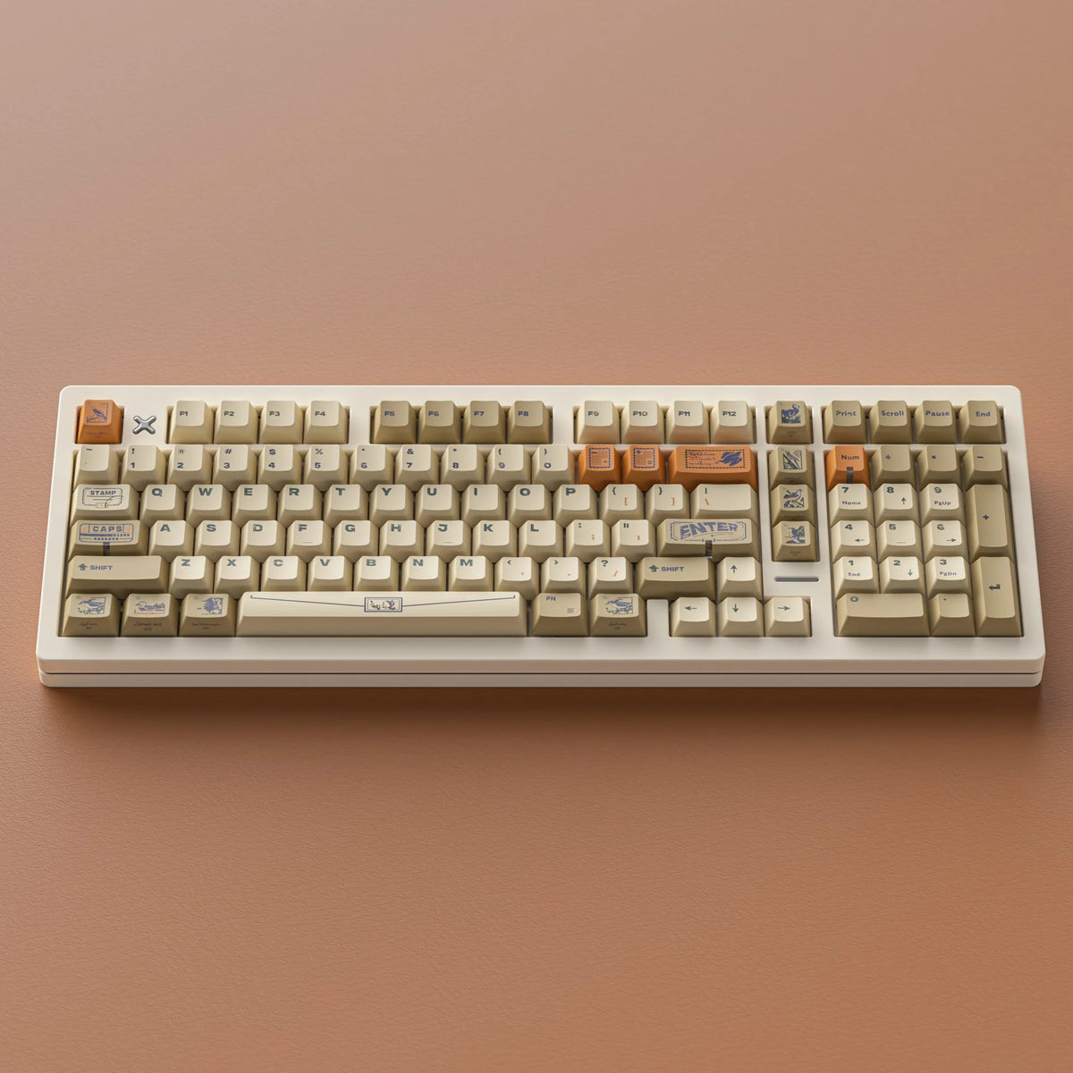 ALOHAKB - Juego de teclas Stamp R2 con perfil Cherry y tecnología PBT de sublimación de tinta