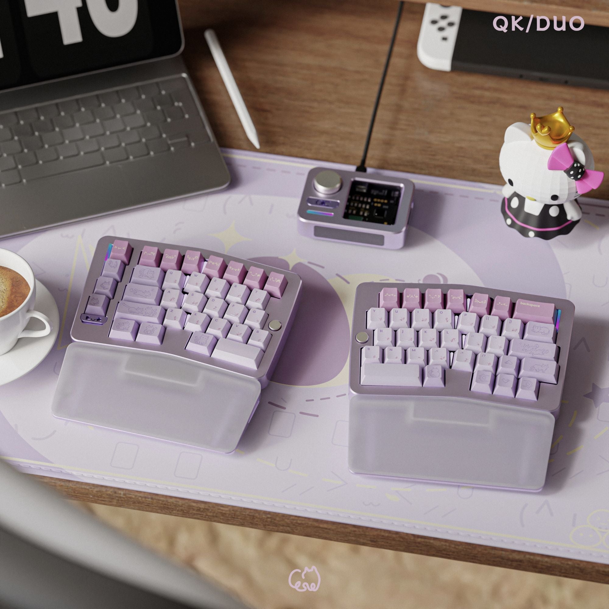 QwertyKeys - Taro Balls Keycap Set Cherry Profile PBT Dye-Sub Keycaps