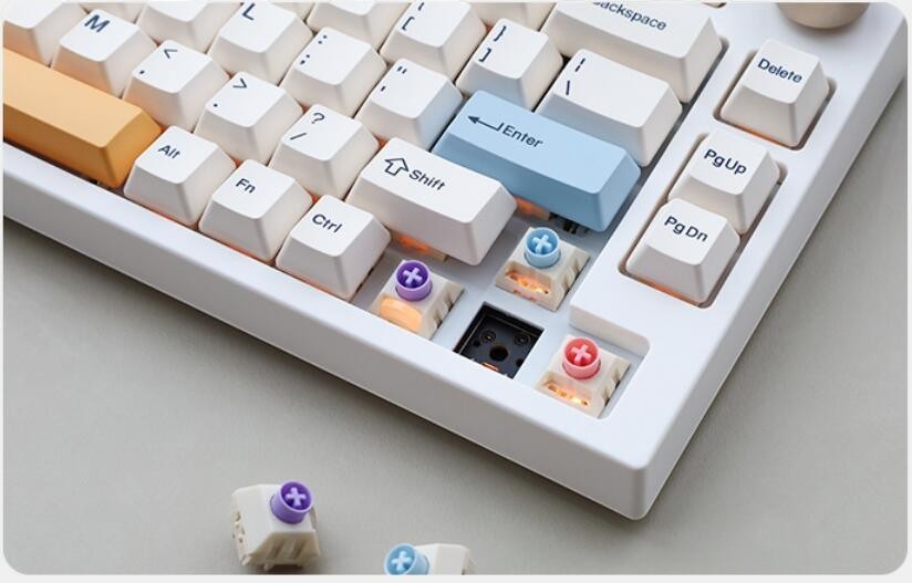 Keydous - Teclado mecánico inalámbrico NJ80-AP