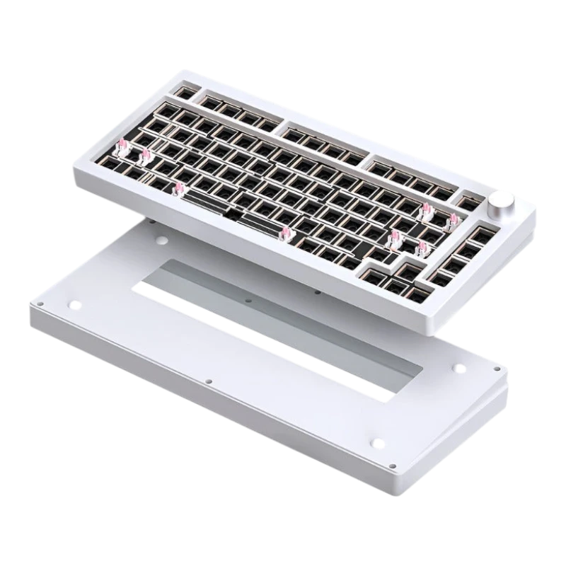 HJS AL75 V2 Mechanische kabellose Tastatur aus Aluminium, Barebone/montiert