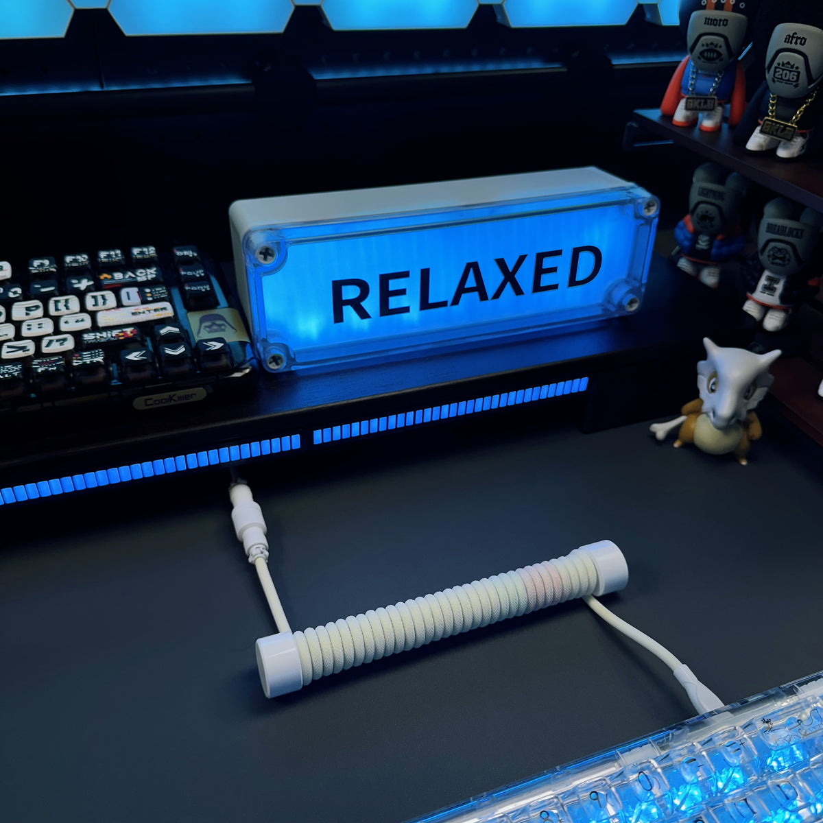 OZO Classic Coiled USB to USB-C Cable for Mechanical Keyboards