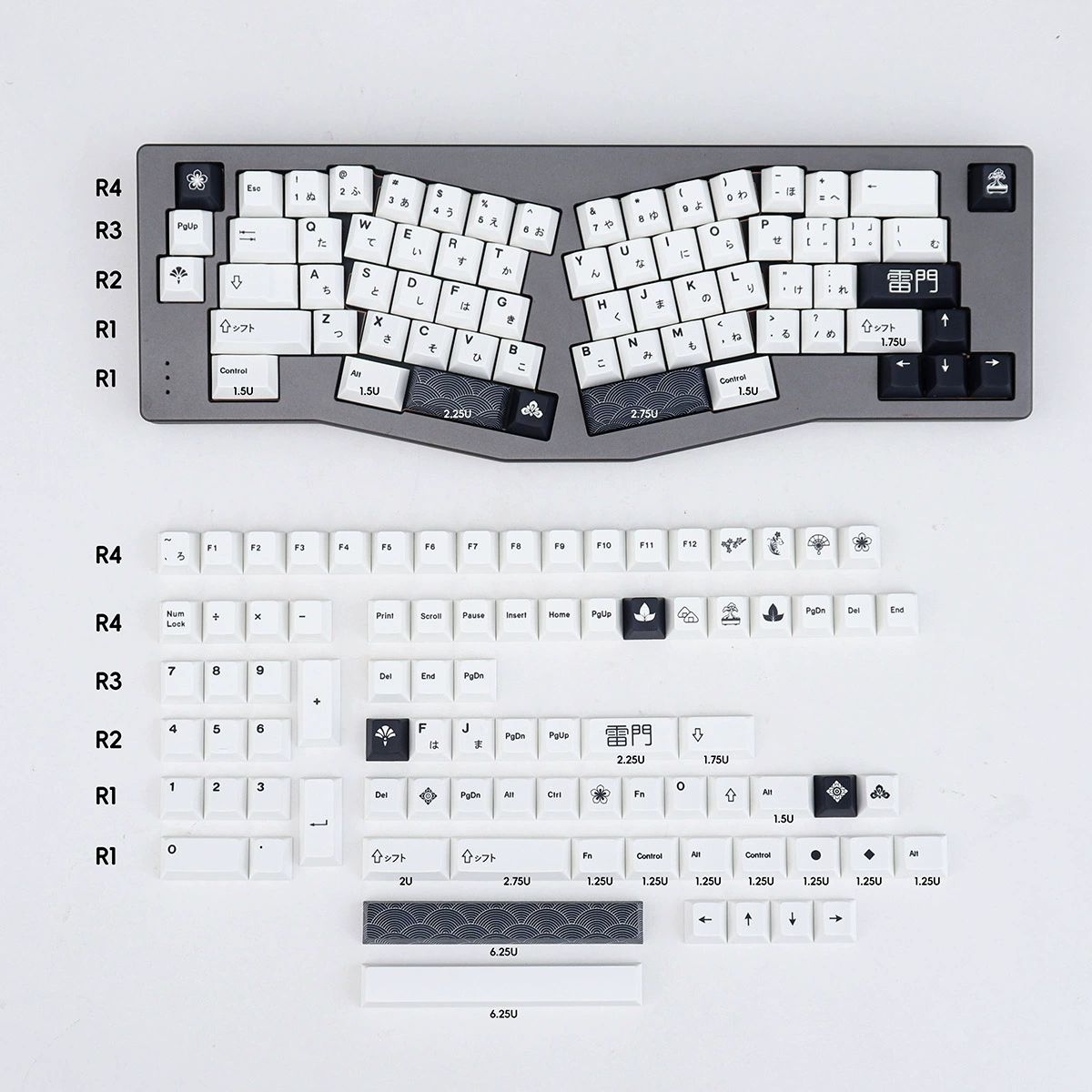Kaminarimon Japanisch – 152-Tasten Cherry Profile ANSI-Tastenkappensatz