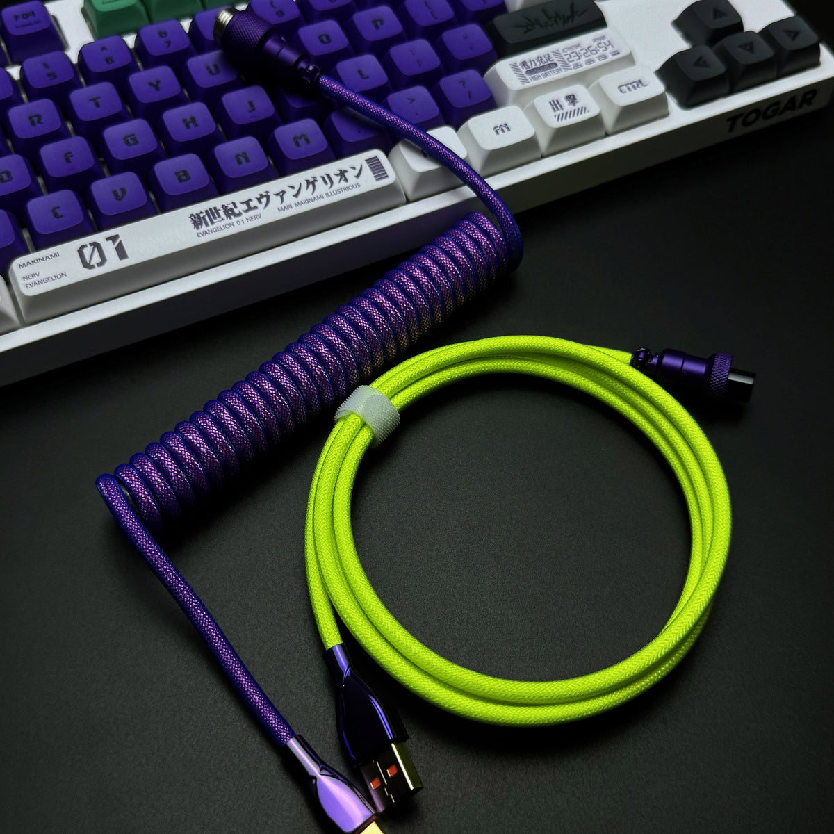 OZO Classic Coiled USB to USB-C Cable for Mechanical Keyboards