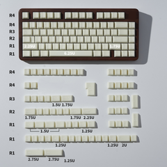 White Marble - 114/154 PBT+ABS ANSI/ISO Keycap Set