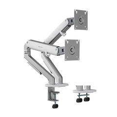 Humanmotion T6-2G Moderner Dual-Monitorarm Weiß