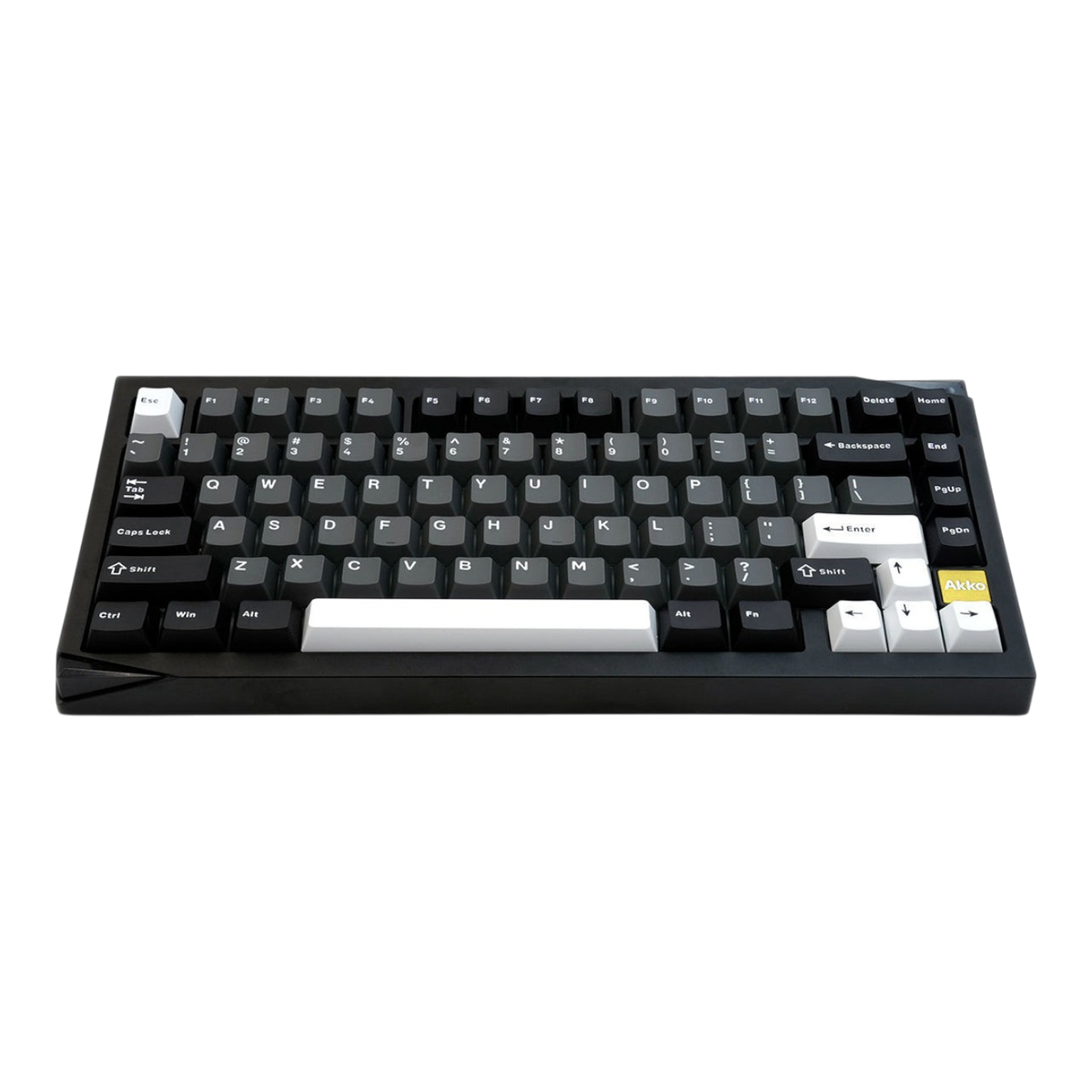 Akko Mineral 01 black mechanical keyboard from the front #colour_black