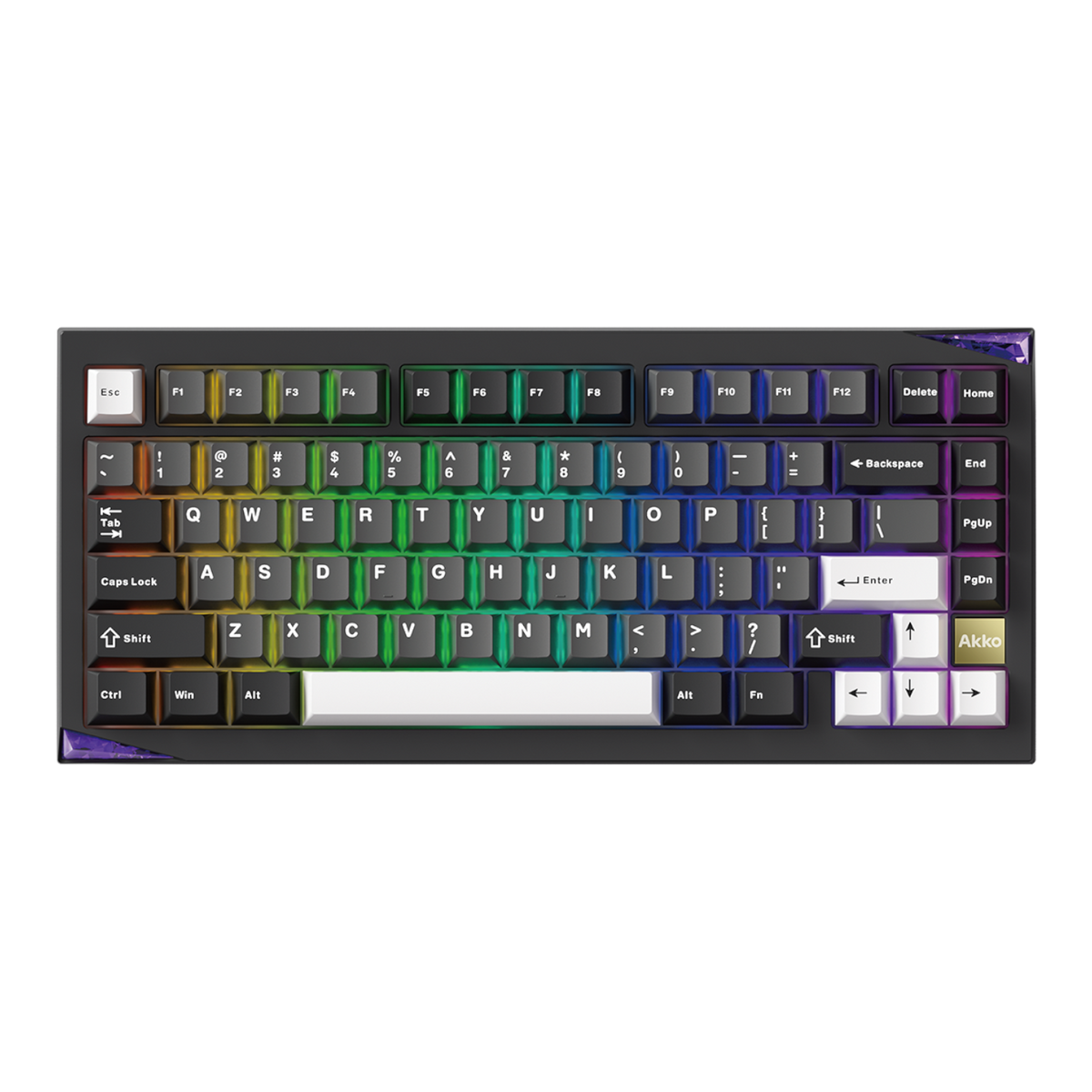 Akko Mineral 01 black mechanical keyboard with RGB backlighting #colour_black