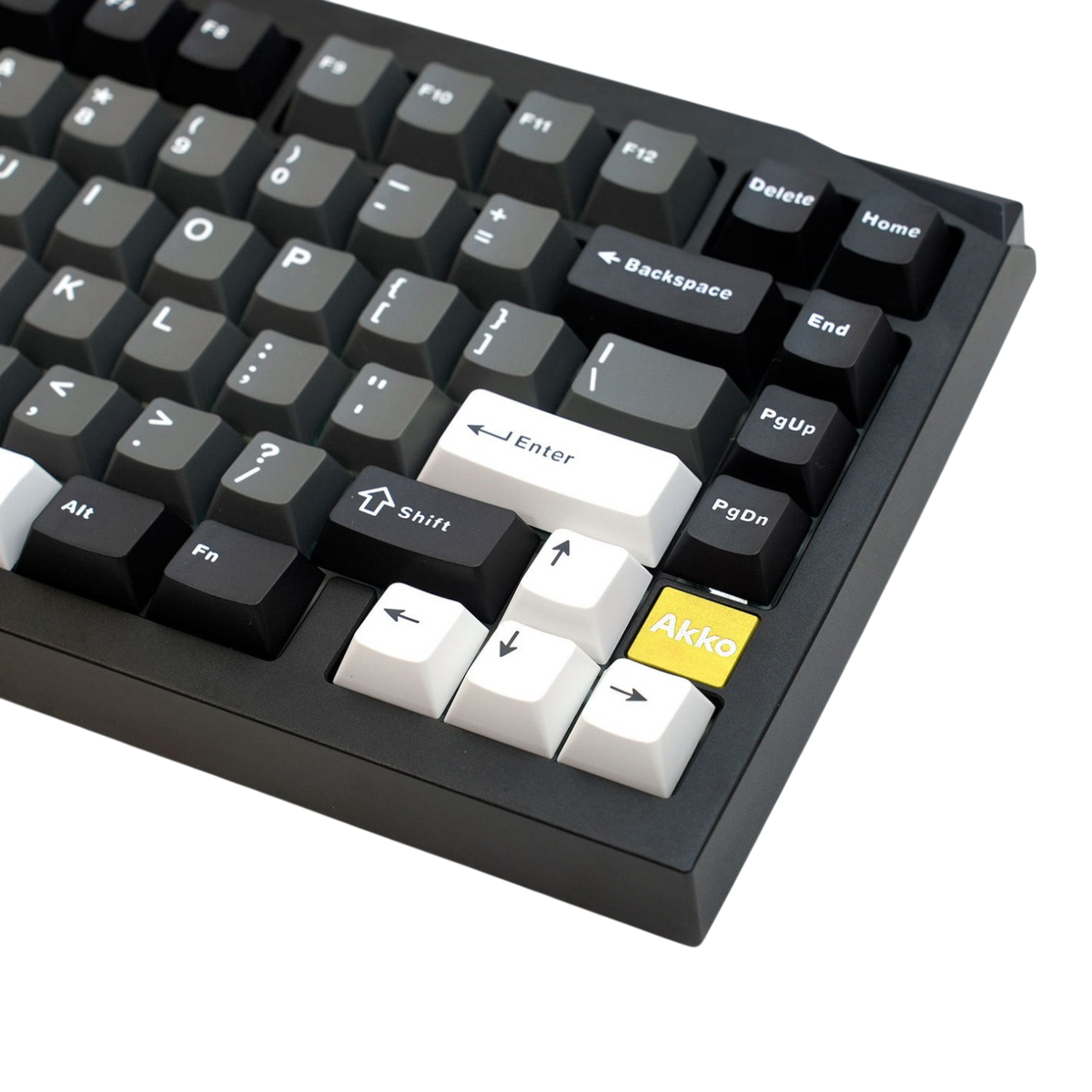 Akko Mineral 01 black mechanical keyboard right-side detail #colour_black