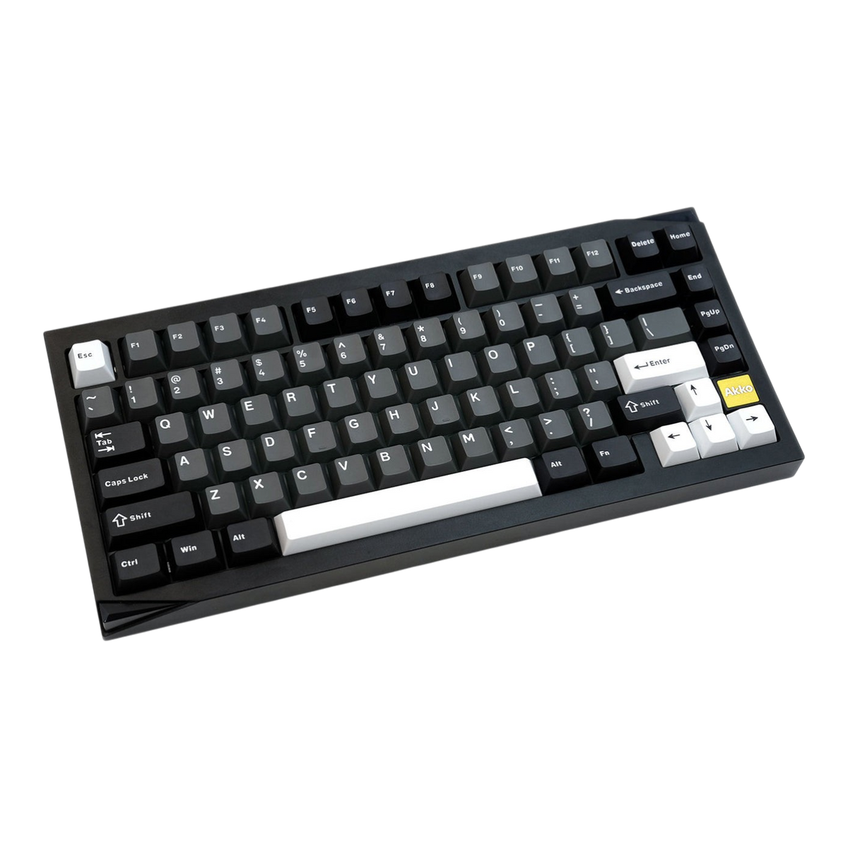 Akko Mineral 01 black mechanical keyboard from above #colour_black