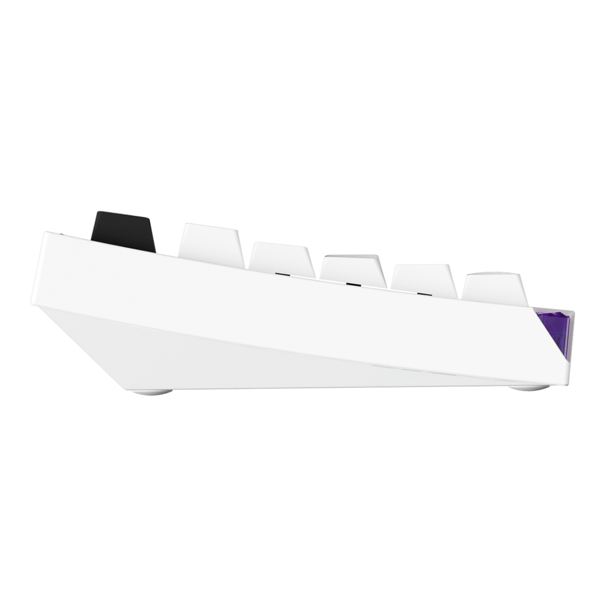 Akko Mineral 01 white mechanical keyboard side profile