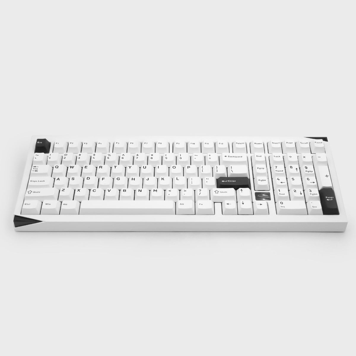 Akko Mineral 02 white mechanical keyboard from the front #colour_white